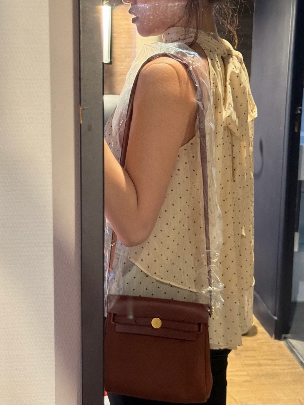 Hermes Mini Herbag” BrandNew”Women’s Top-Handle Bag in Rust Brown - Picture 4 of 5